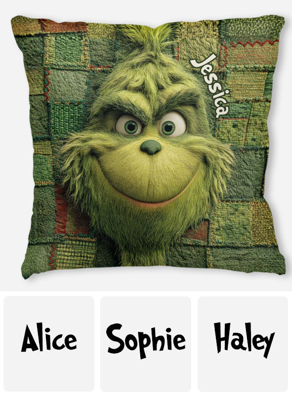 Coussin décoratif Green Christmas - Étole de Noël personnalisée