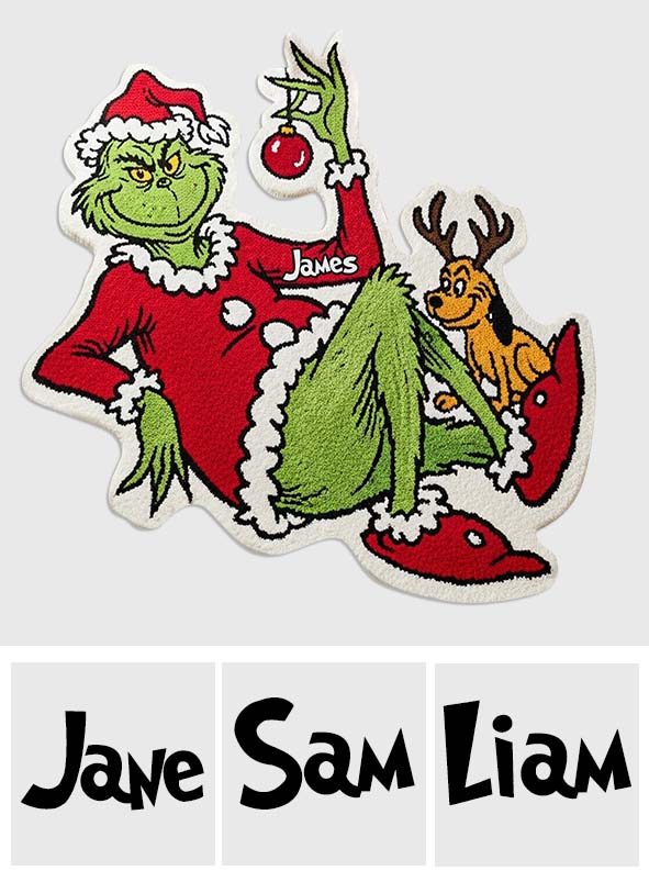 Joyeux Noël - Étole de Noël personnalisée Tapis touffeté antidérapant