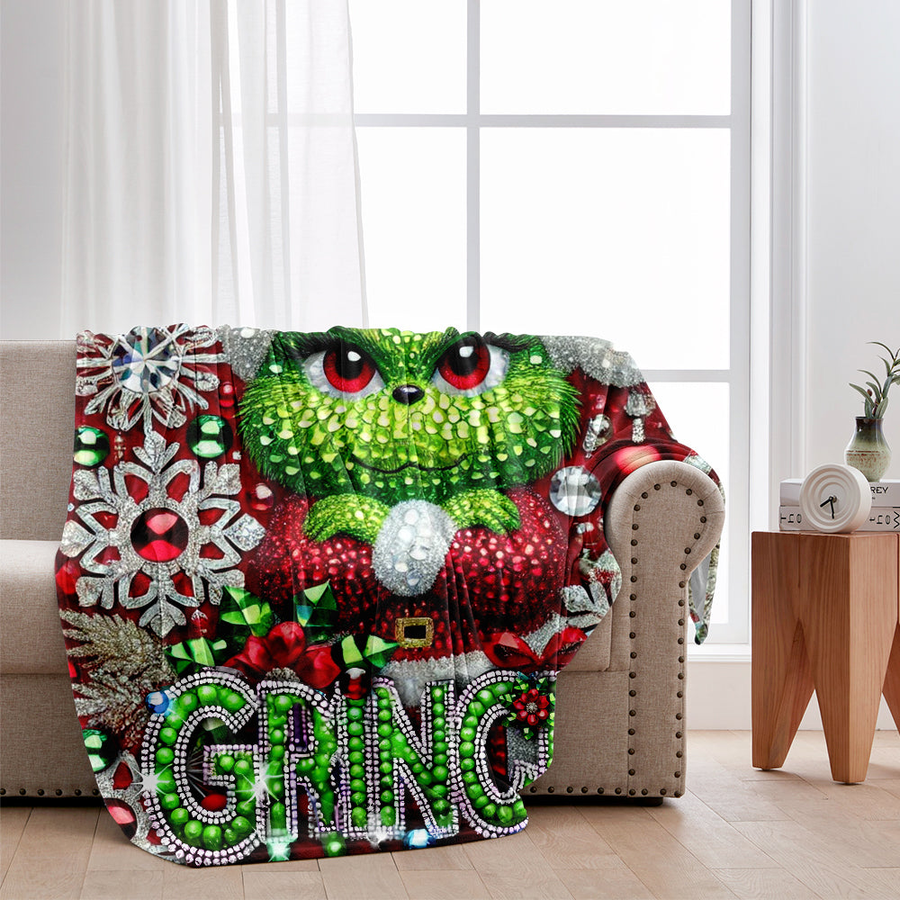 Merry Grinchmas - Personalized Stole Christmas Blanket