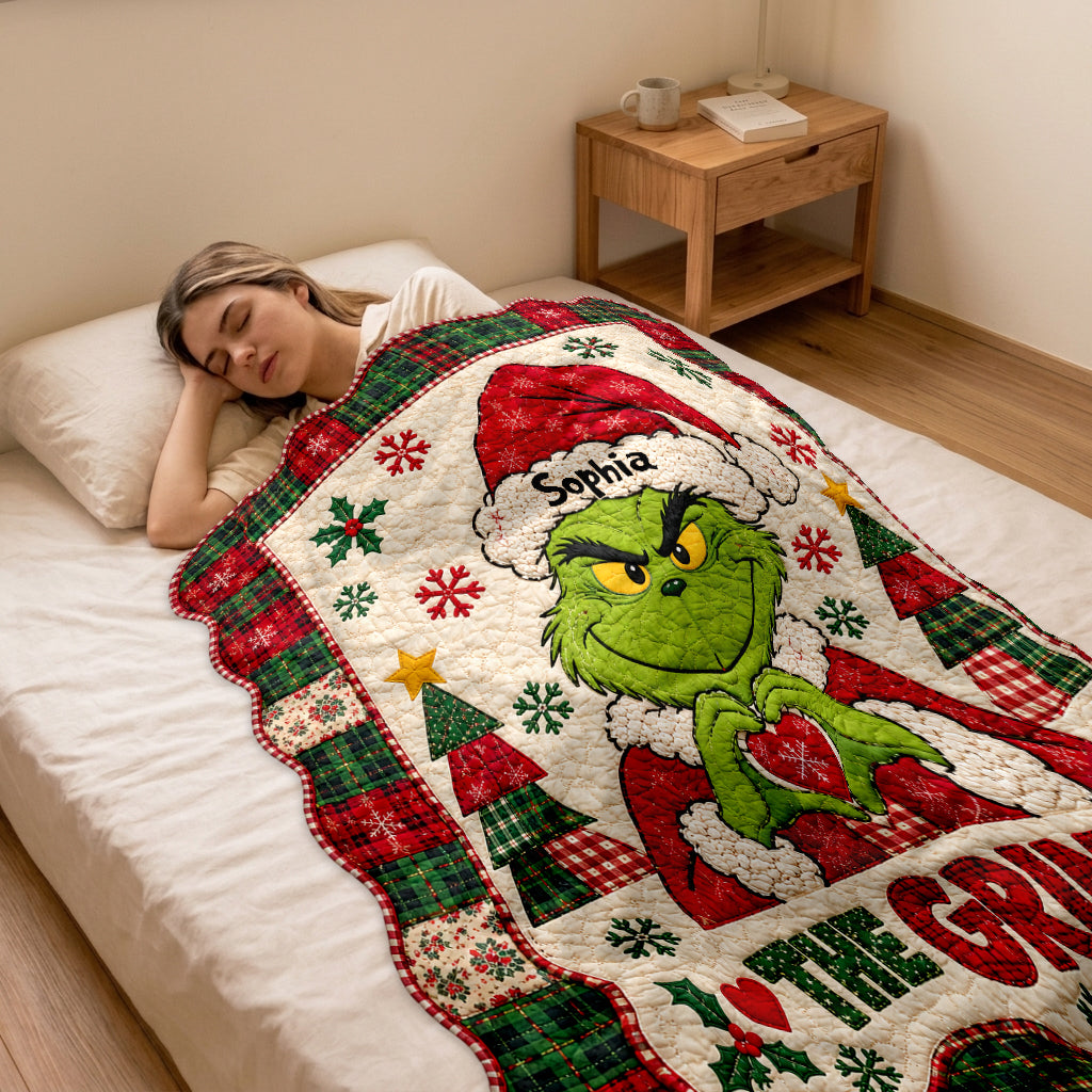 Merry Christmas - Personalized Stole Christmas Shaped Fleece Blanket