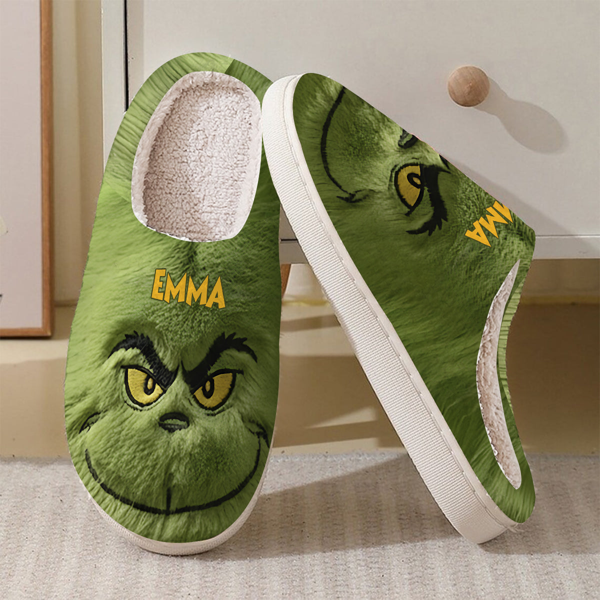 Green Monster - Étole personnalisée - Pantoufles de Noël