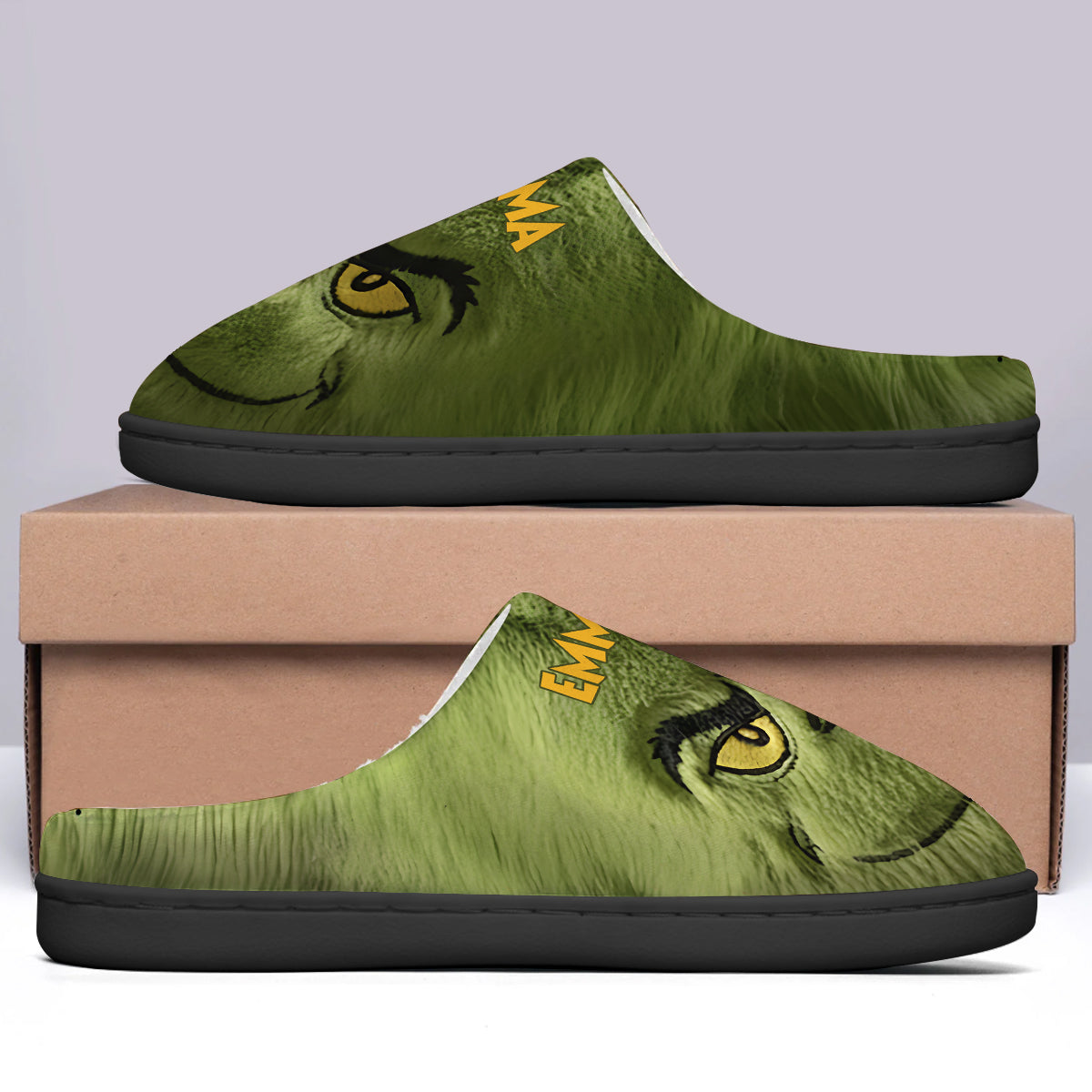 Green Monster - Étole personnalisée - Pantoufles de Noël