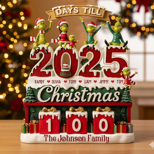 Christmas Countdown - Personalized Stole Christmas Interchangeable Plaque