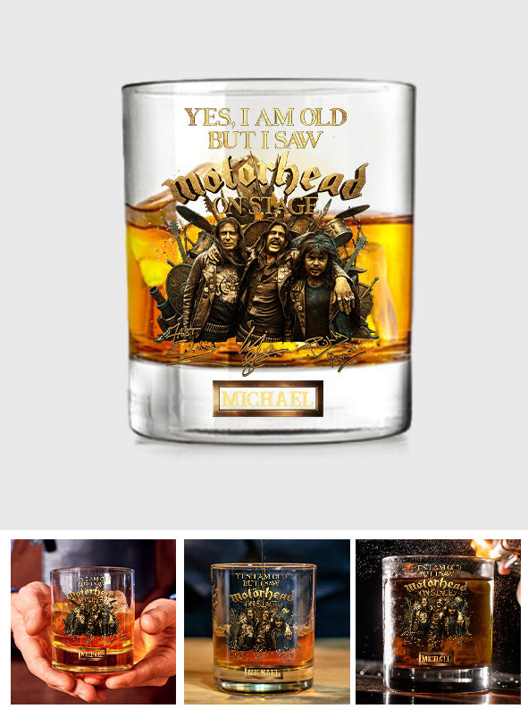 Motorhead on Stage - Personalized Motorhead Whiskey Glass