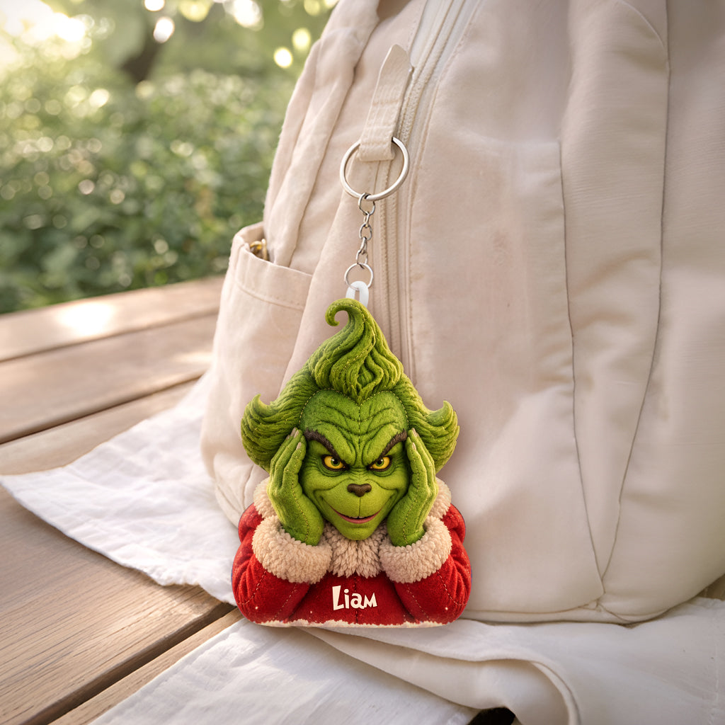 Funny Christmas - Personalized Stole Christmas Plush Keychain