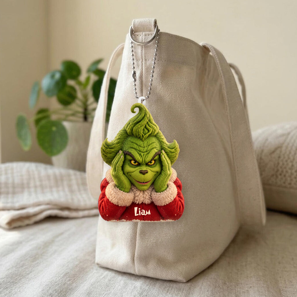 Funny Christmas - Personalized Stole Christmas Plush Keychain