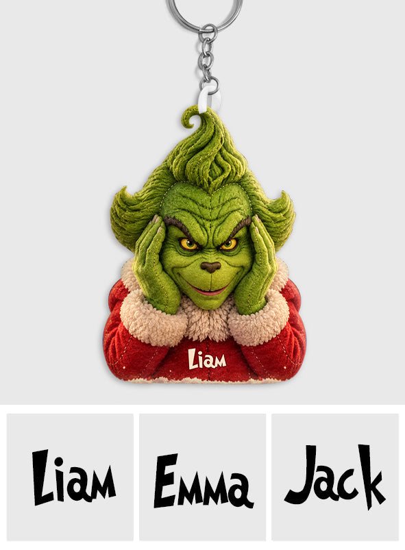 Funny Christmas - Personalized Stole Christmas Plush Keychain