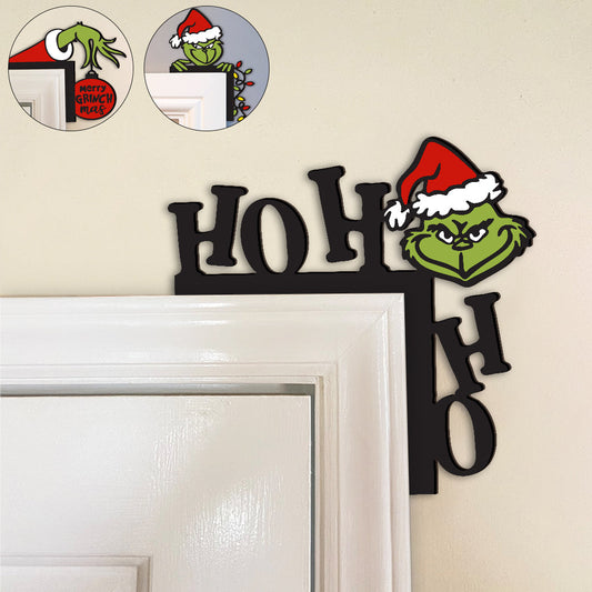Ho Ho Ho - Décoration de porte personnalisée en forme d'étole de Noël