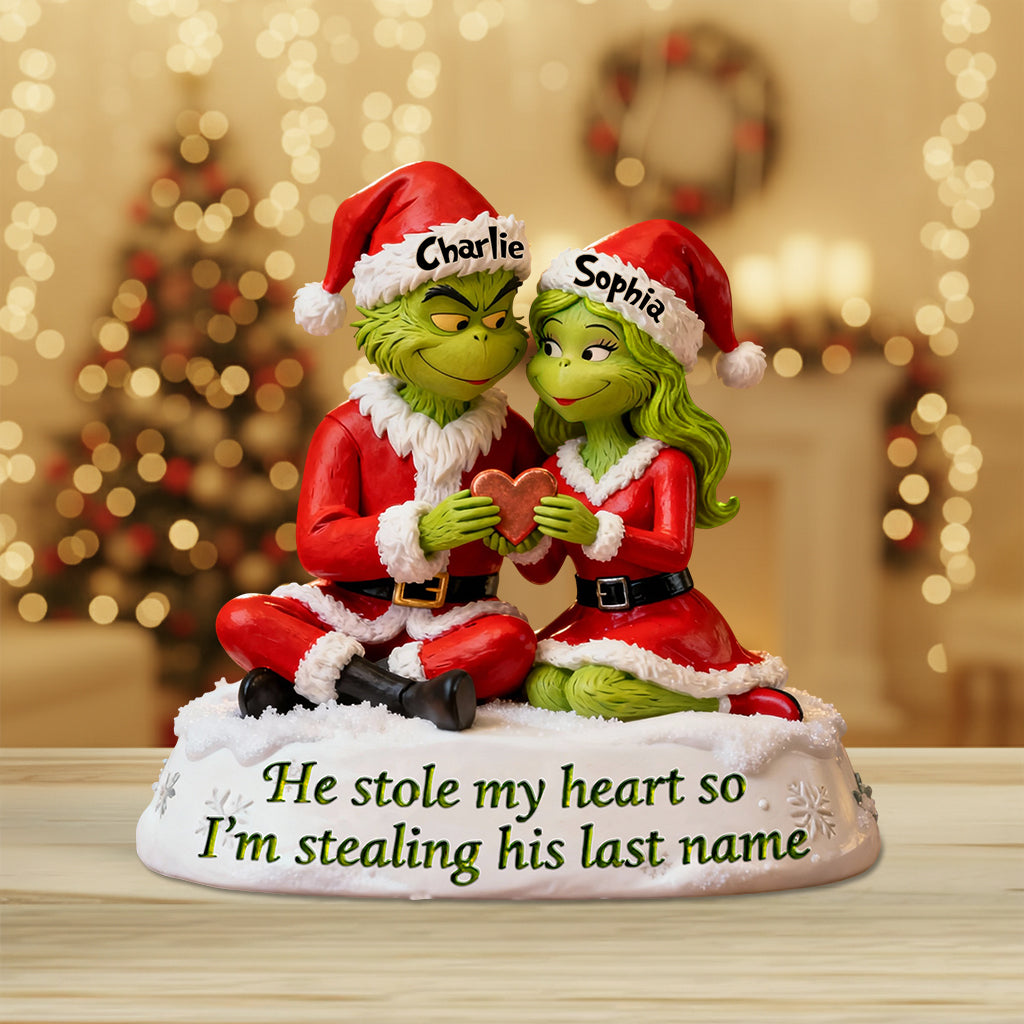 Il a volé mon cœur - Plaque acrylique personnalisée « Il a volé mon cœur » (Test)