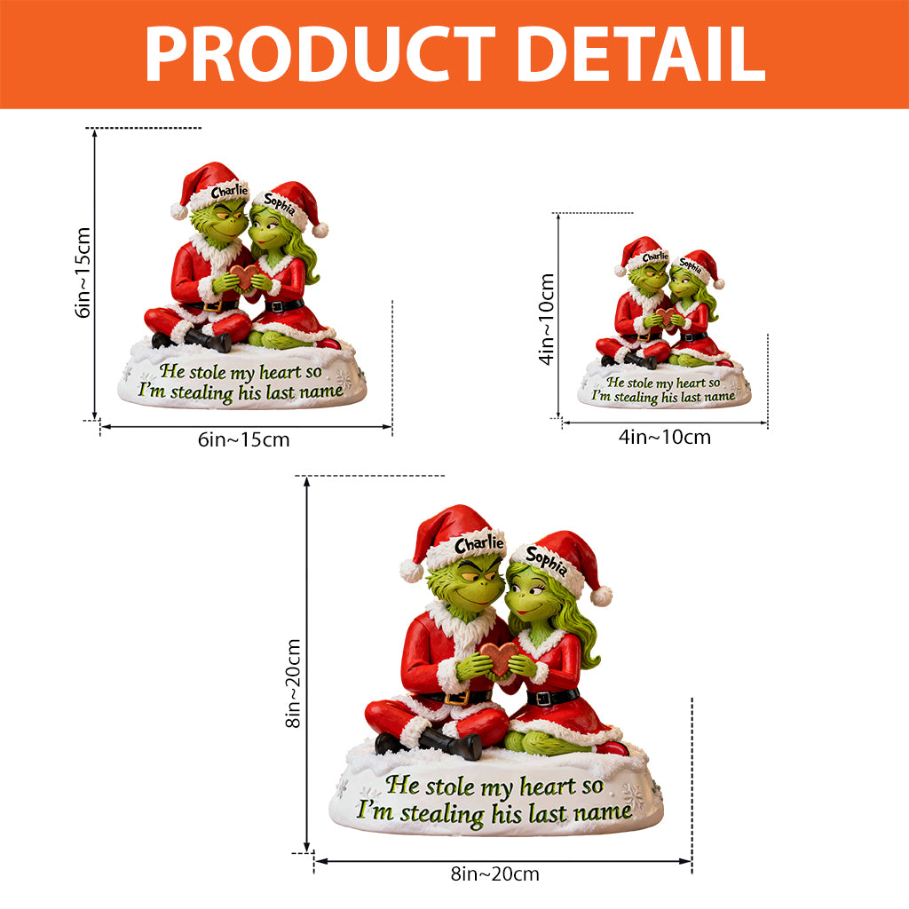 Il a volé mon cœur - Plaque acrylique personnalisée « Il a volé mon cœur » (Test)