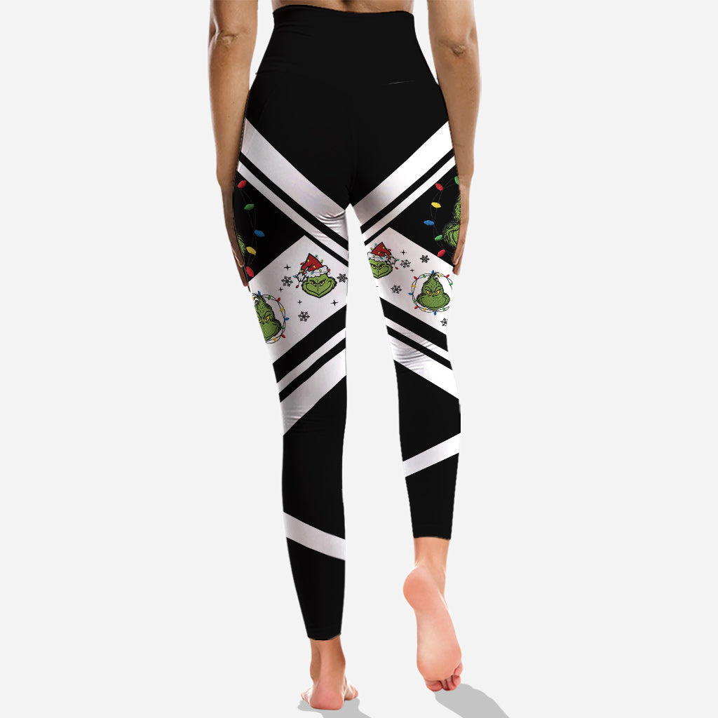 Ton pull est moche aussi - Sweat à capuche et legging personnalisés « Étole de Noël »