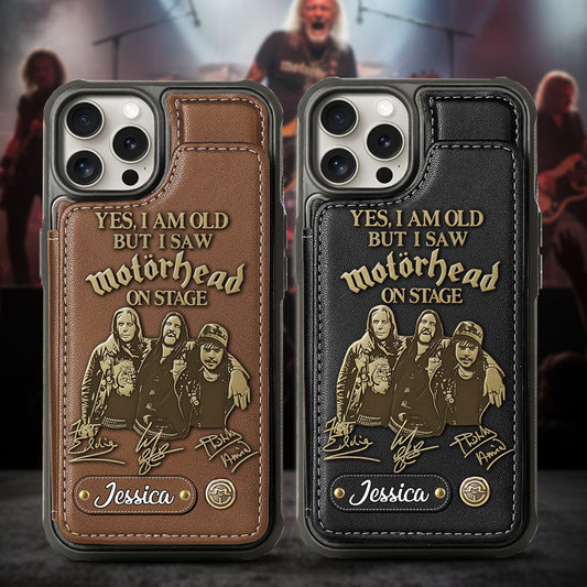 Motorhead sur scène - Étui portefeuille personnalisé pour téléphone portable avec groupe de musique Motorhead