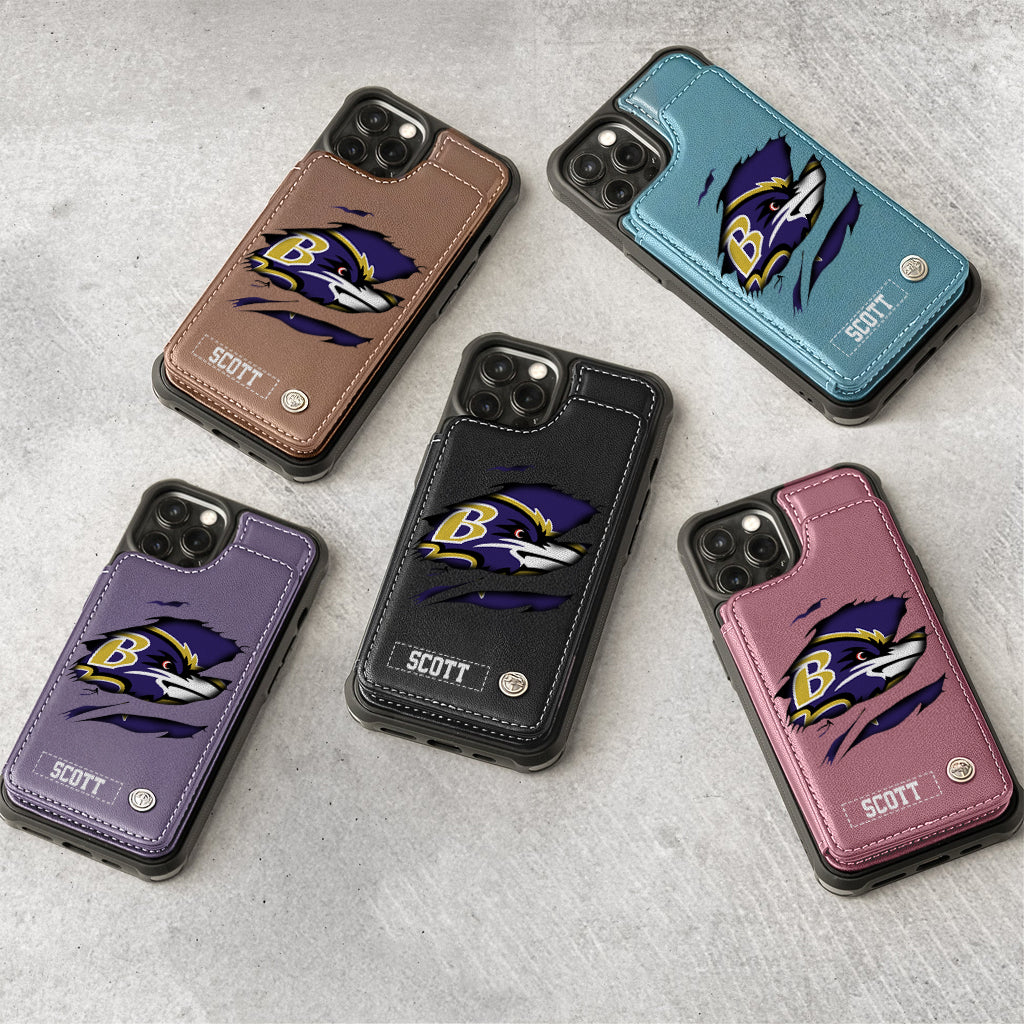Love Football - Personalized American Football Wallet Phone Case