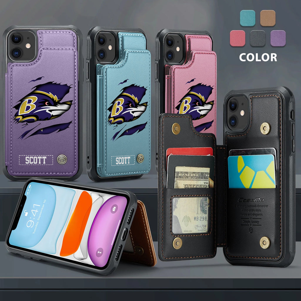 Love Football - Personalized American Football Wallet Phone Case