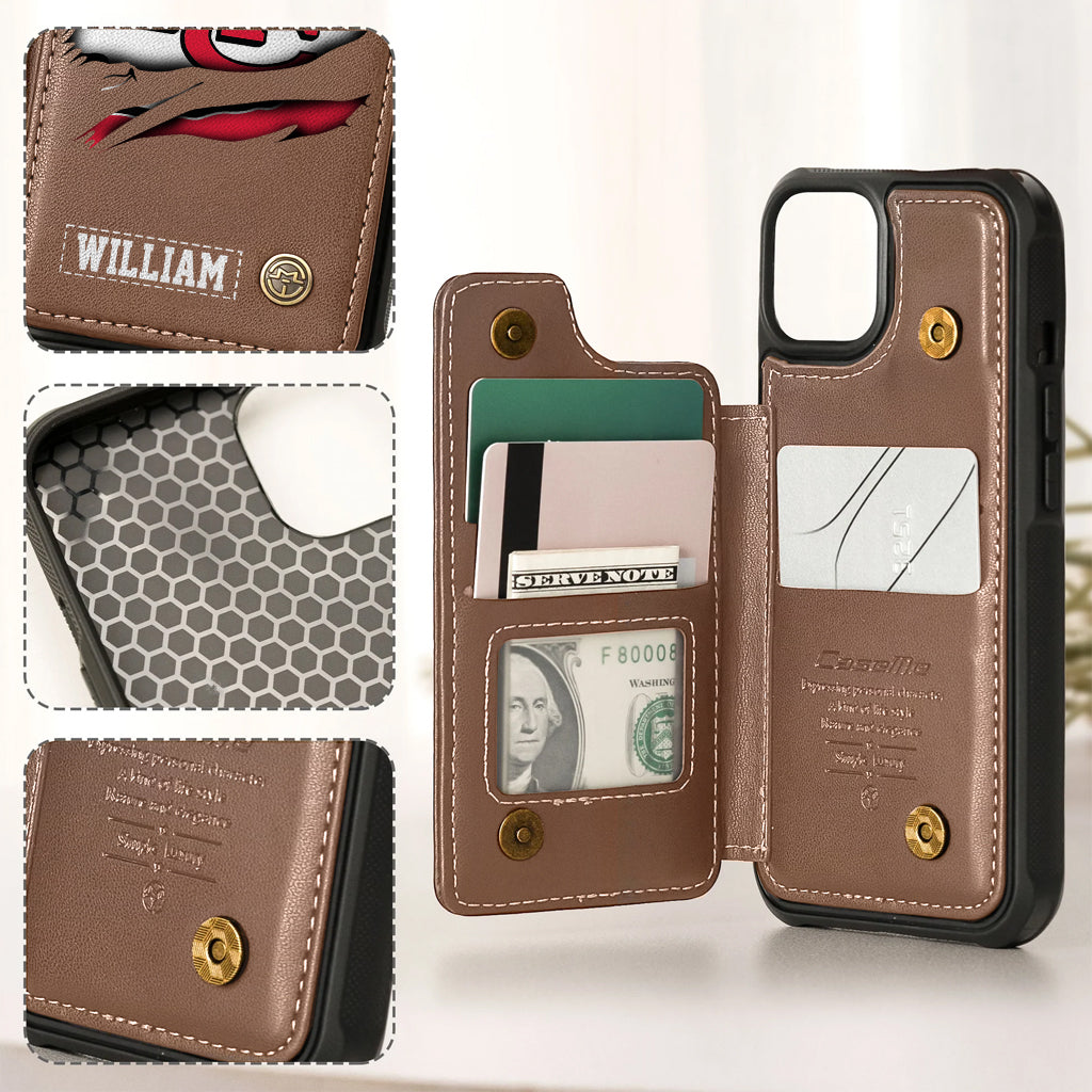 Love Football - Personalized American Football Wallet Phone Case