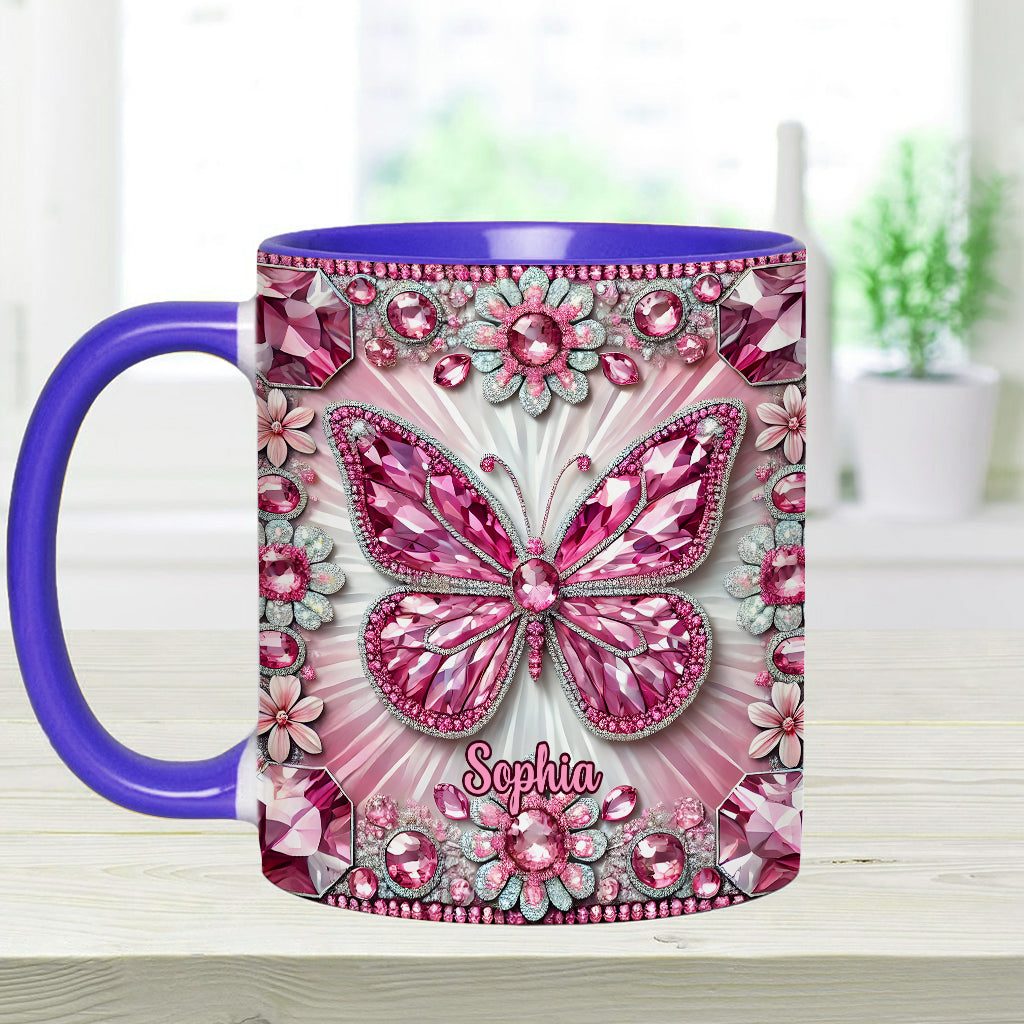 Beautiful Creatures - Personalized Butterfly Accent Mug