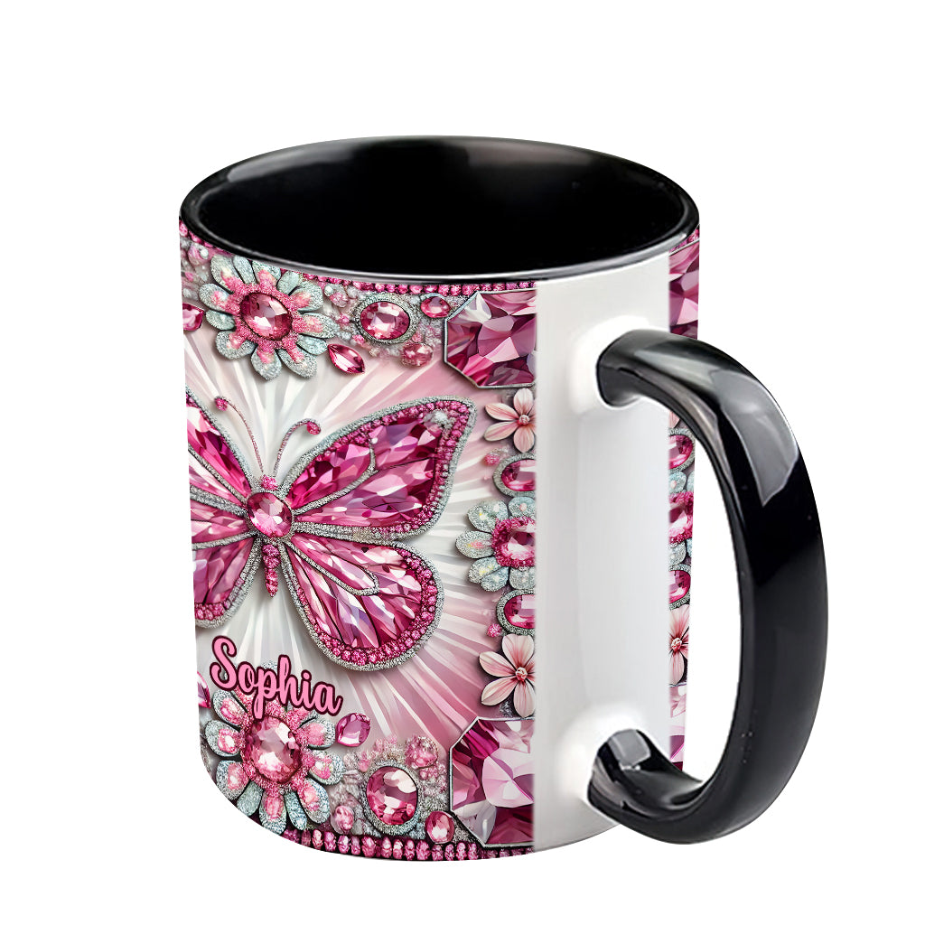 Beautiful Creatures - Personalized Butterfly Accent Mug