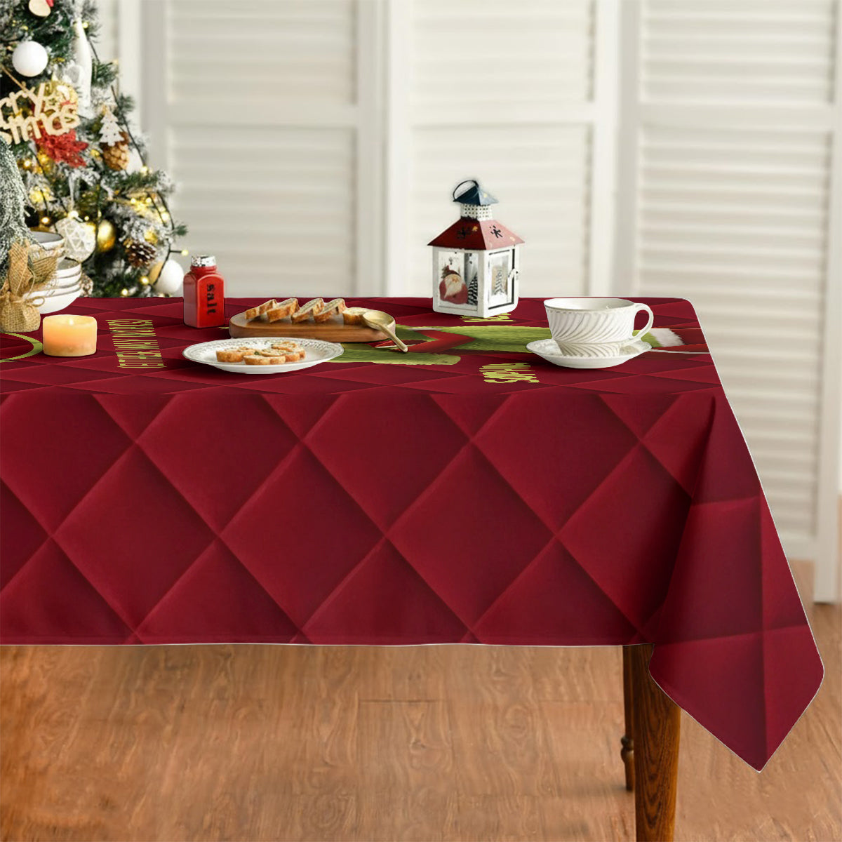 Je t'aime - Nappe de Noël personnalisée avec étole