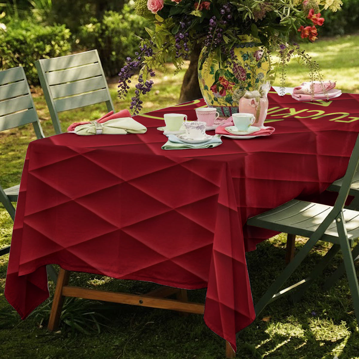 Je t'aime - Nappe de Noël personnalisée avec étole