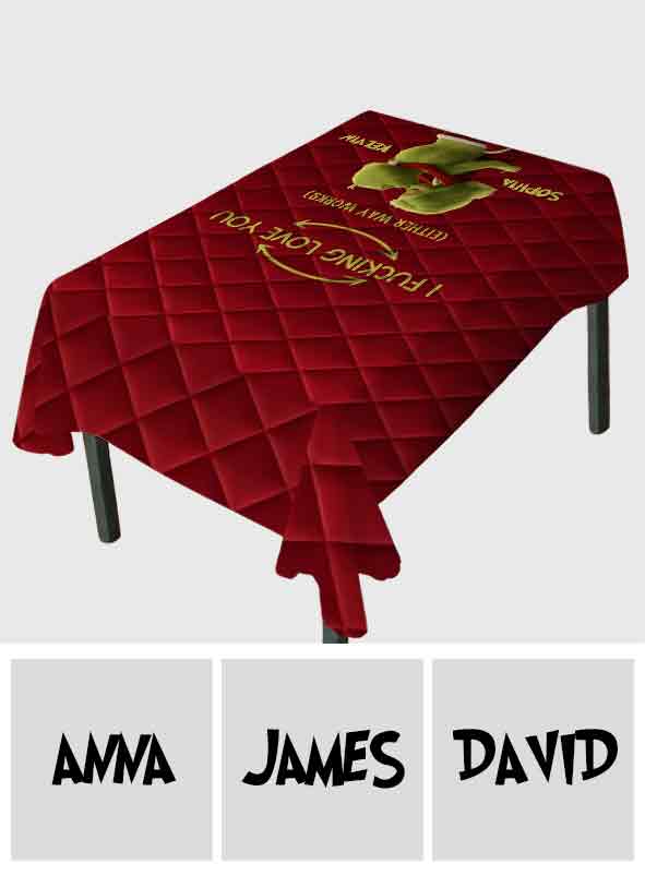 Je t'aime - Nappe de Noël personnalisée avec étole