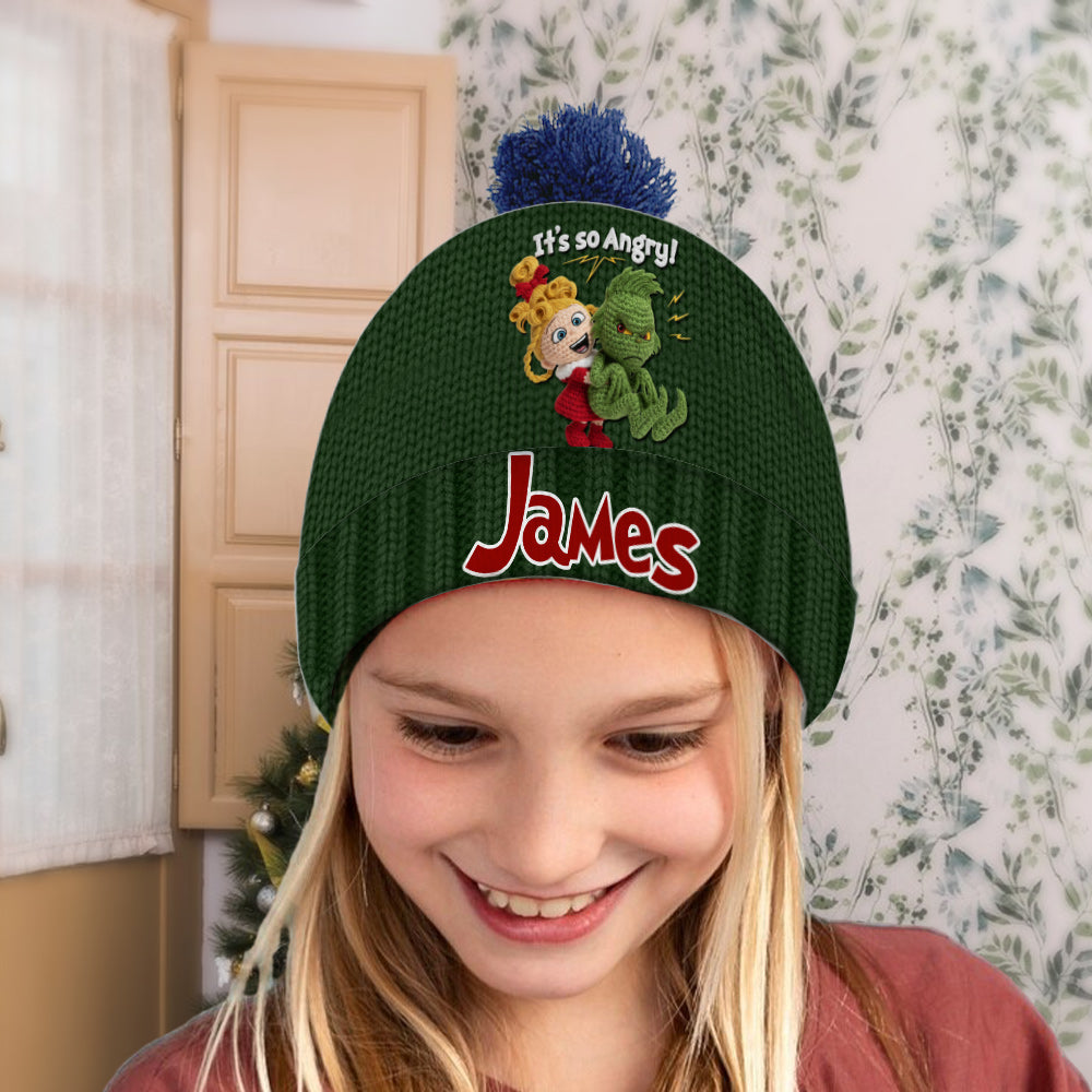 C'est tellement en colère - Bonnet de Noël personnalisé