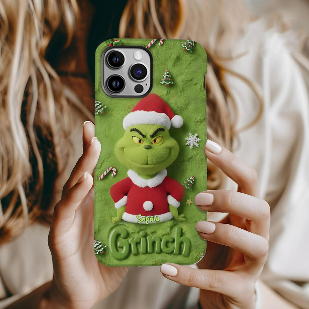 Merry Grinchmas - Personalized Stole Christmas Full Print Phone Case