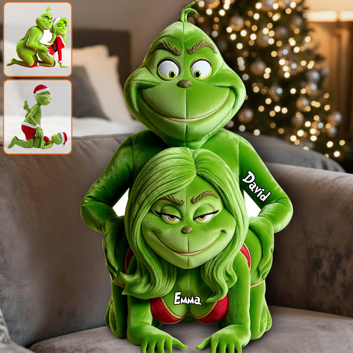 Funny Gift For Couple - Personalized Stole Christmas Faux Fur Shaped Pillow
