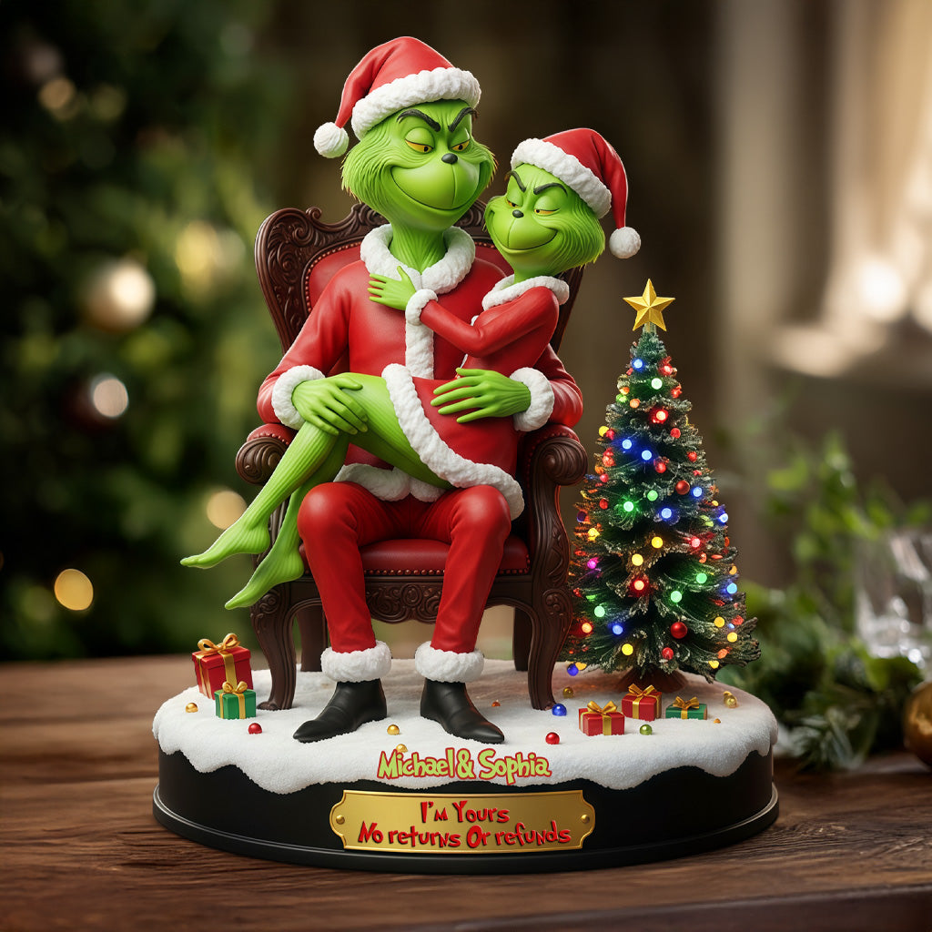 Je suis à toi. Ni retour ni remboursement. - Étole de Noël personnalisée, plaque acrylique sur mesure.