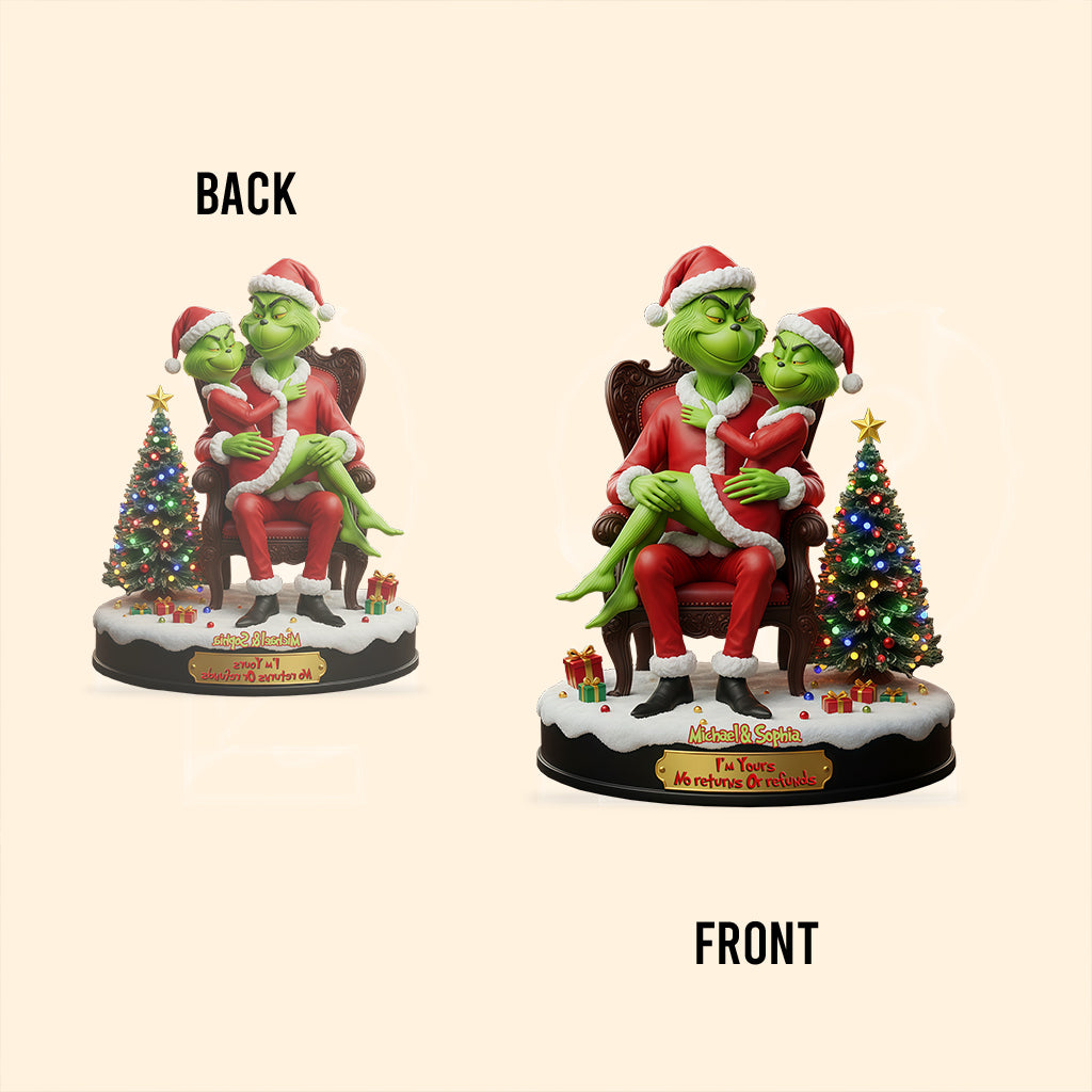 Je suis à toi. Ni retour ni remboursement. - Étole de Noël personnalisée, plaque acrylique sur mesure.