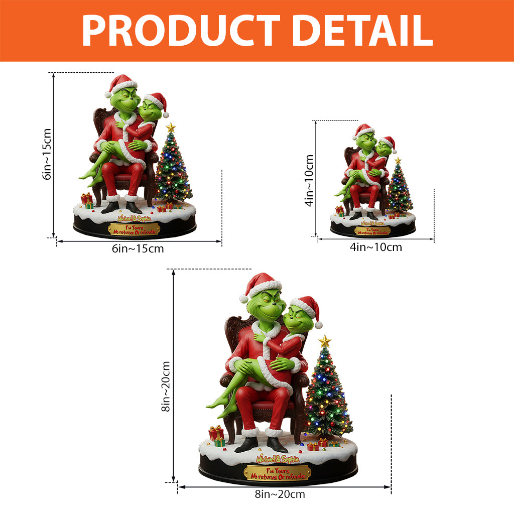 Je suis à toi. Ni retour ni remboursement. - Étole de Noël personnalisée, plaque acrylique sur mesure.