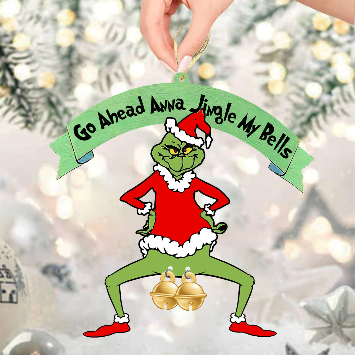 Jingle My Bells - Personalized Stole Christmas Ornament With Charm