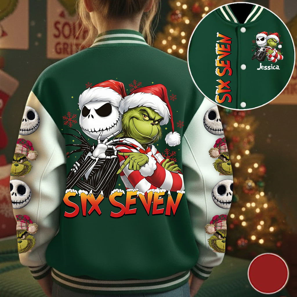 Six Seven - Personalized Stole Christmas Varsity Jacket