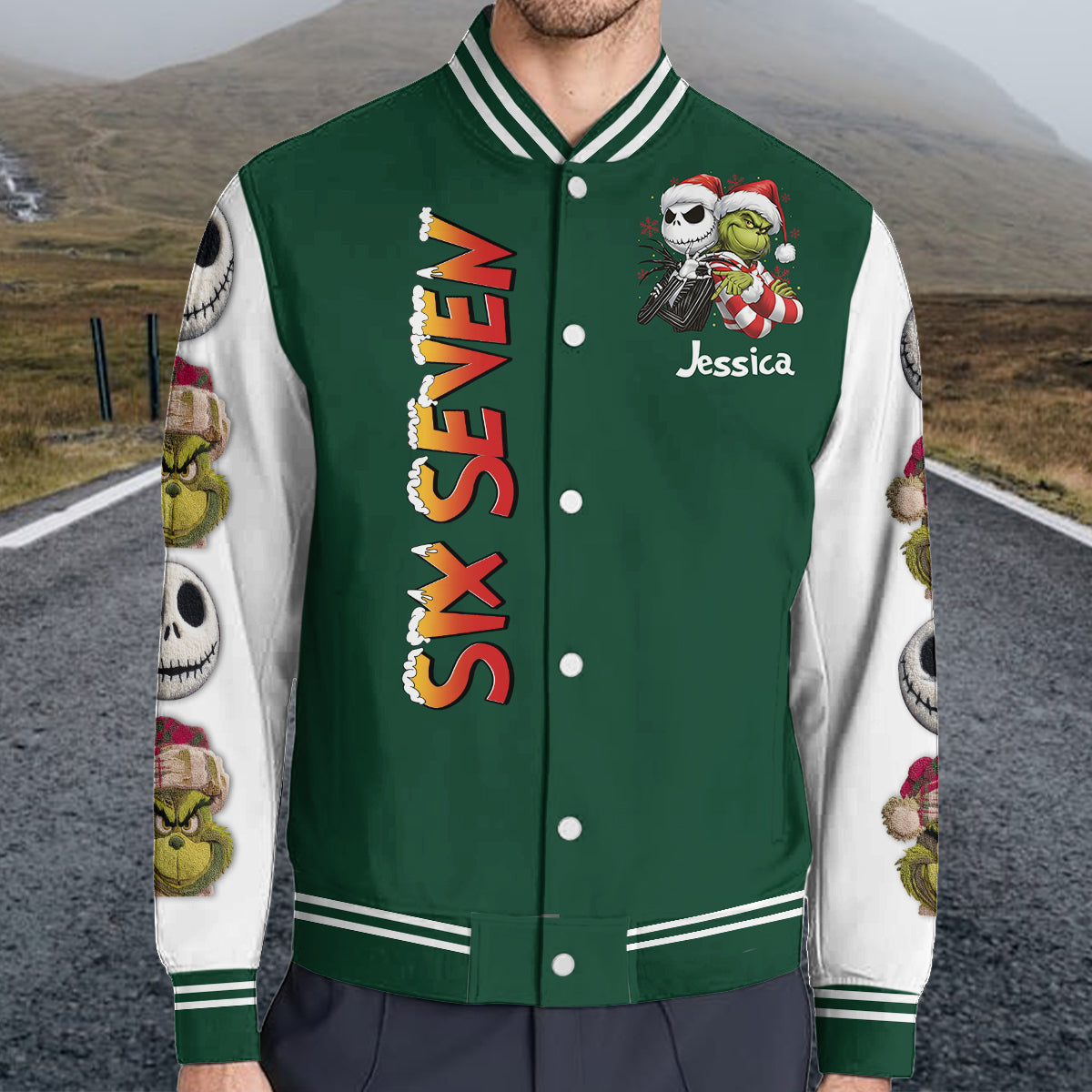 Six Seven - Personalized Stole Christmas Varsity Jacket