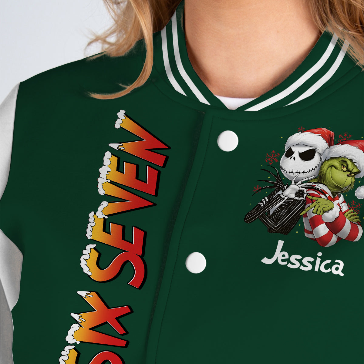 Six Seven - Personalized Stole Christmas Varsity Jacket