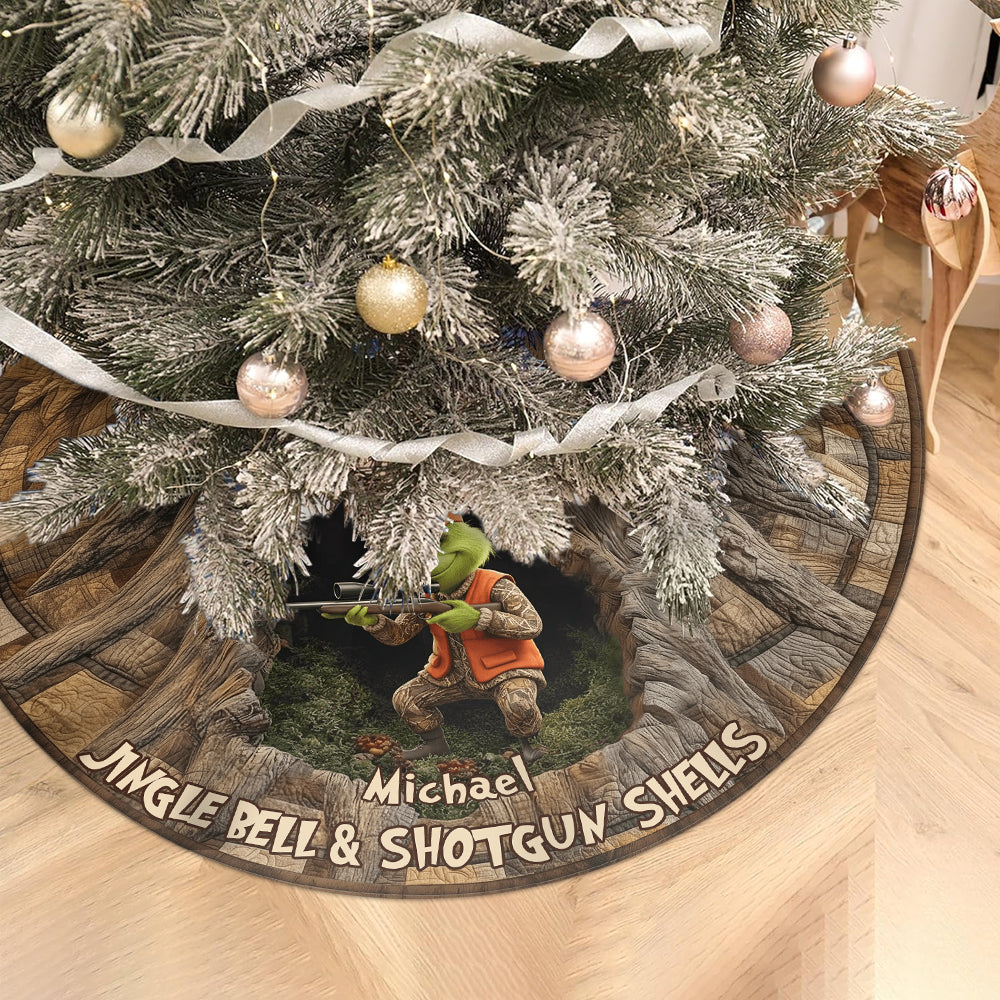 Clochettes et cartouches de fusil - Jupe de sapin de Noël personnalisée en forme d'étole