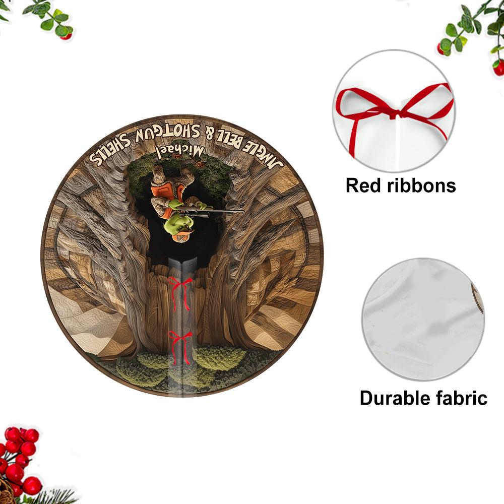 Clochettes et cartouches de fusil - Jupe de sapin de Noël personnalisée en forme d'étole