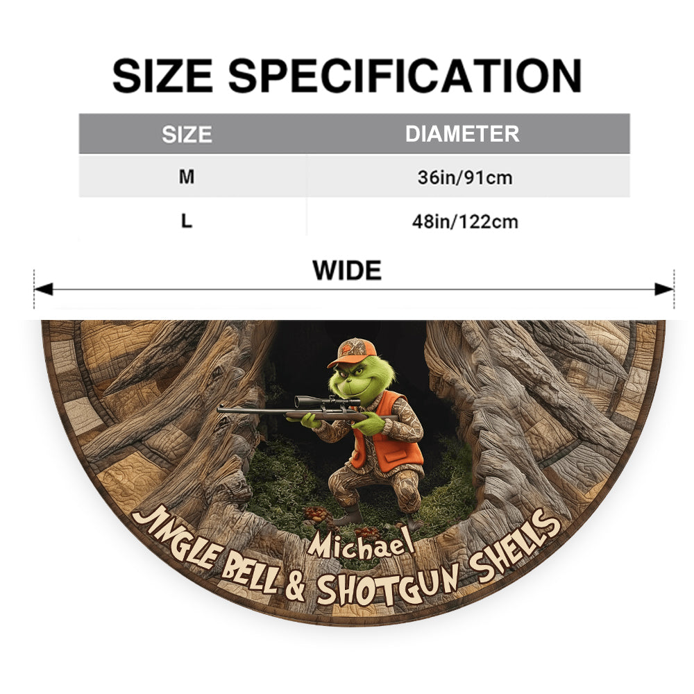 Clochettes et cartouches de fusil - Jupe de sapin de Noël personnalisée en forme d'étole