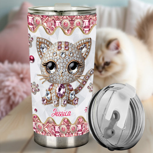 Gobelet isotherme personnalisé « J’adore les chats »