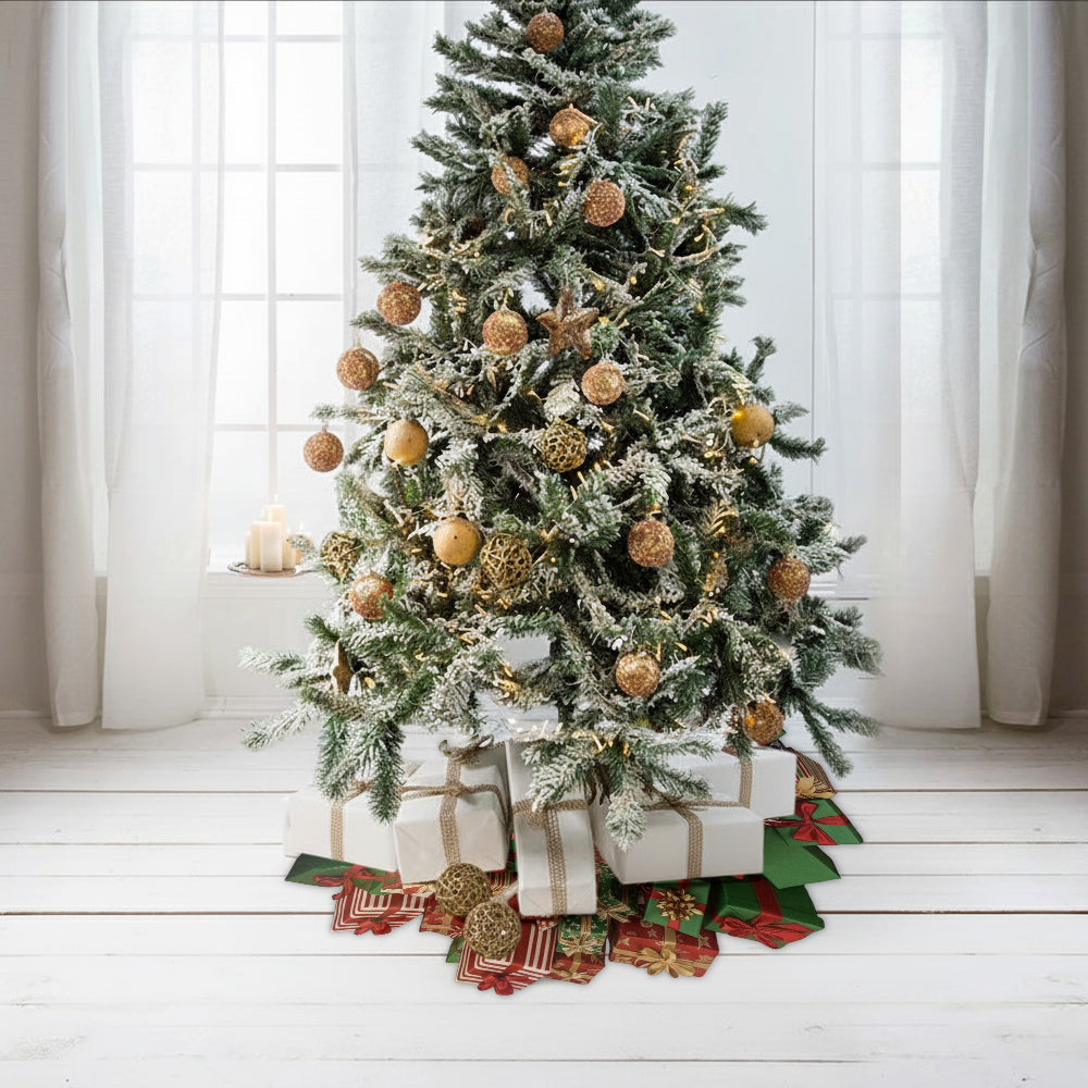 Jupe de sapin de Noël personnalisée Green Mischief Naughty - Étole