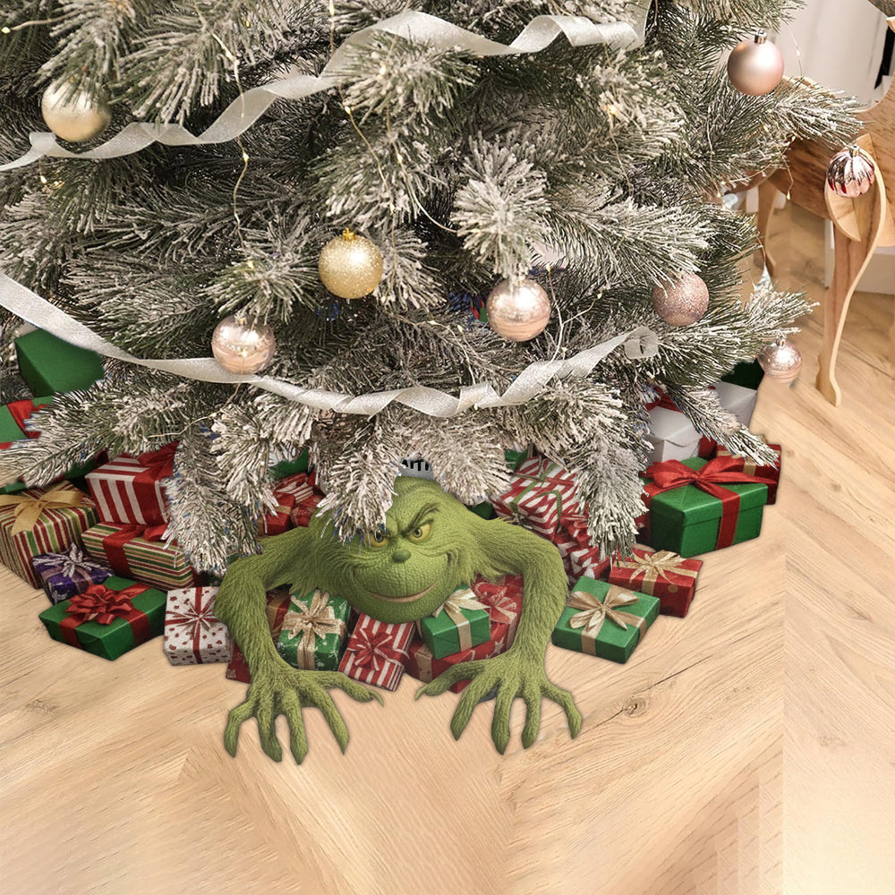 Jupe de sapin de Noël personnalisée Green Mischief Naughty - Étole