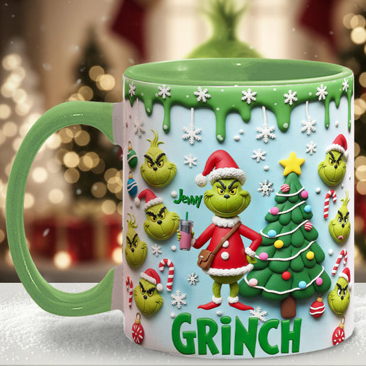 Merry Grinchmas - Personalized Stole Christmas Accent Mug