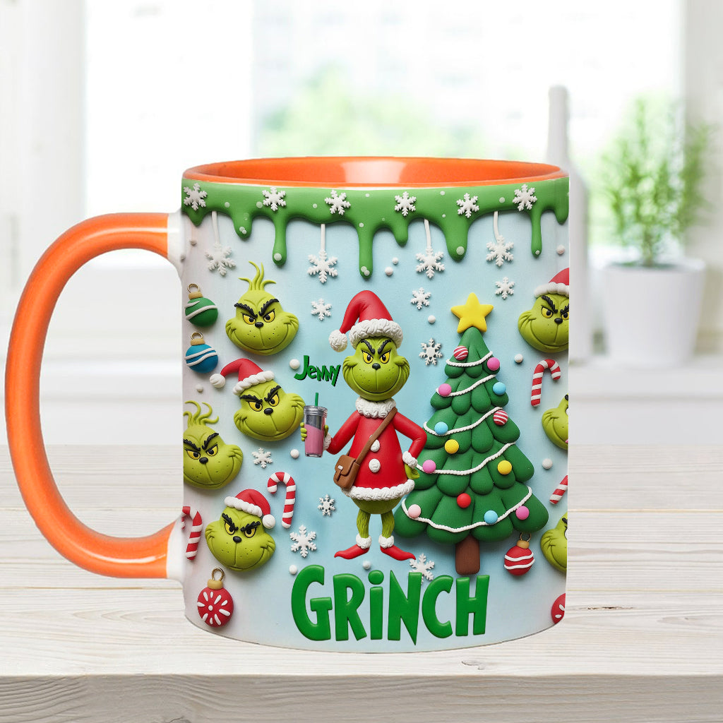 Merry Grinchmas - Personalized Stole Christmas Accent Mug