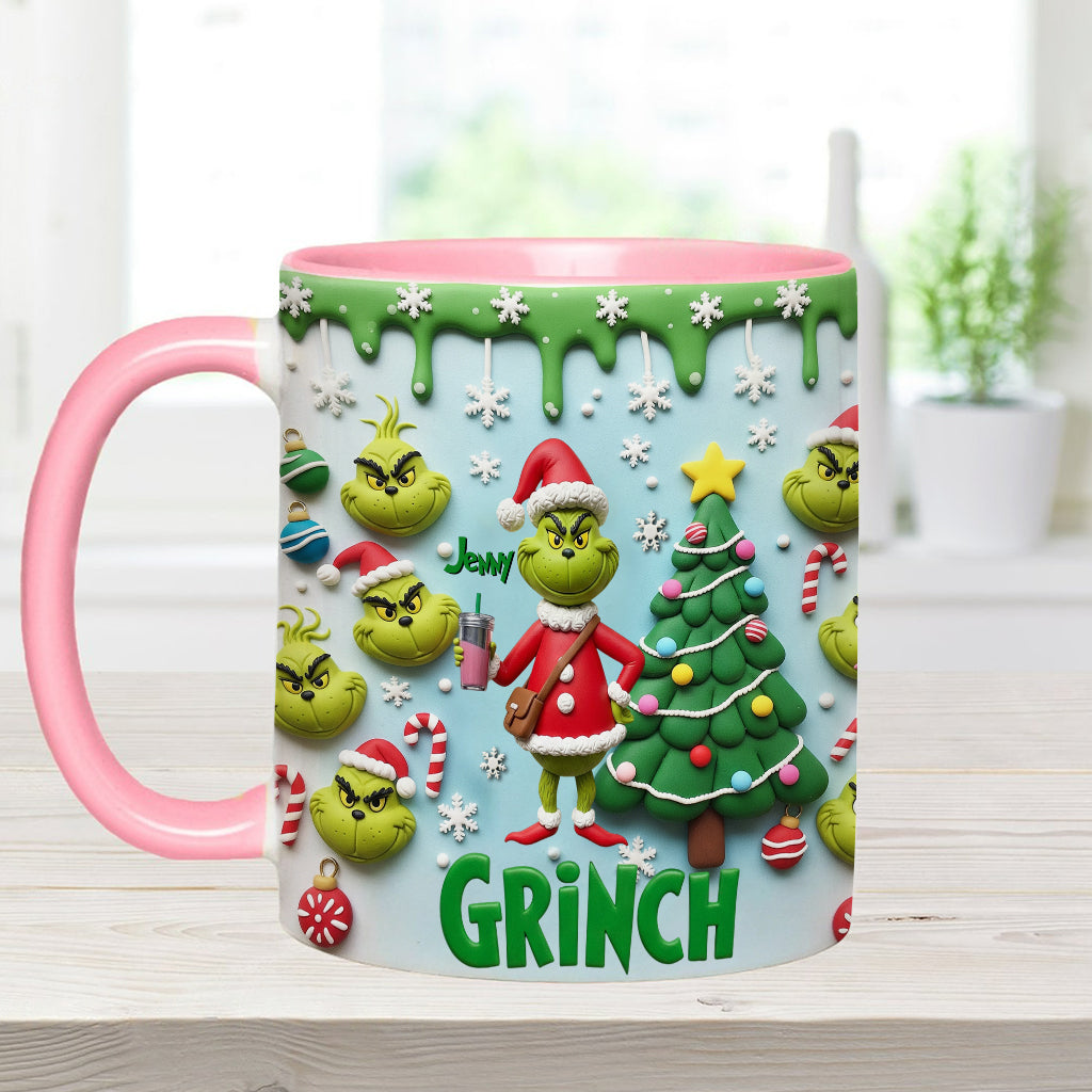 Merry Grinchmas - Personalized Stole Christmas Accent Mug