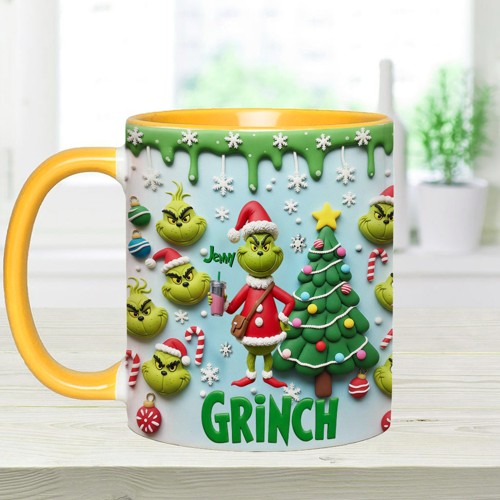 Merry Grinchmas - Personalized Stole Christmas Accent Mug