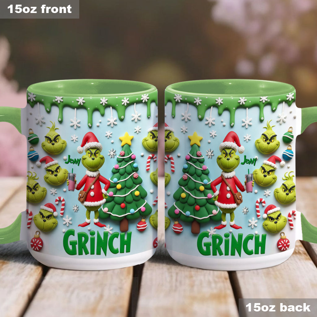 Merry Grinchmas - Personalized Stole Christmas Accent Mug