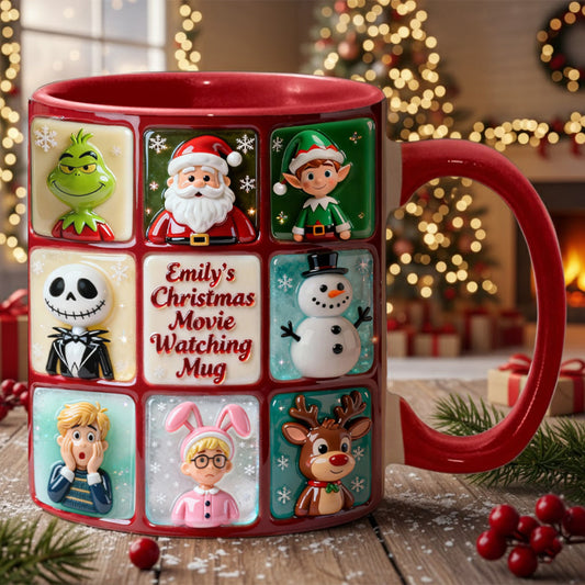Mug personnalisé pour regarder des films de Noël