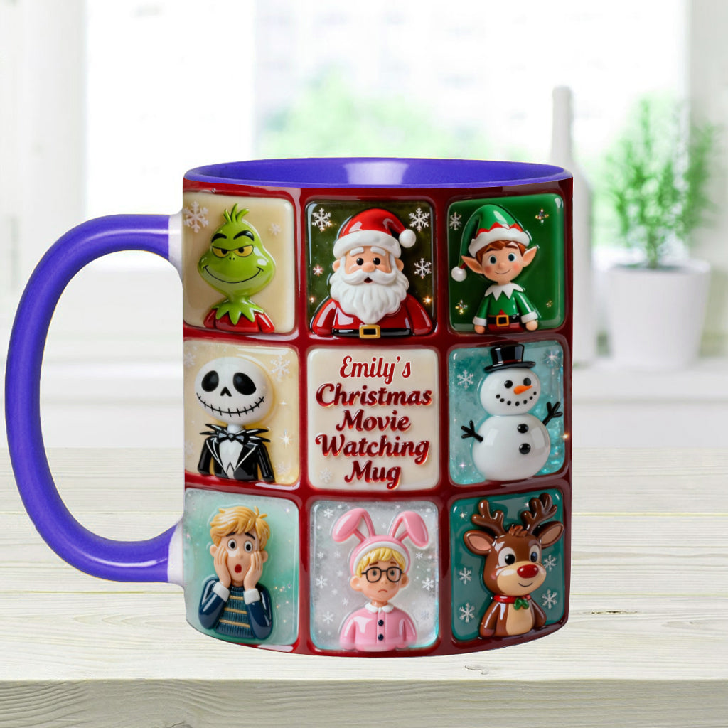 Mug personnalisé pour regarder des films de Noël
