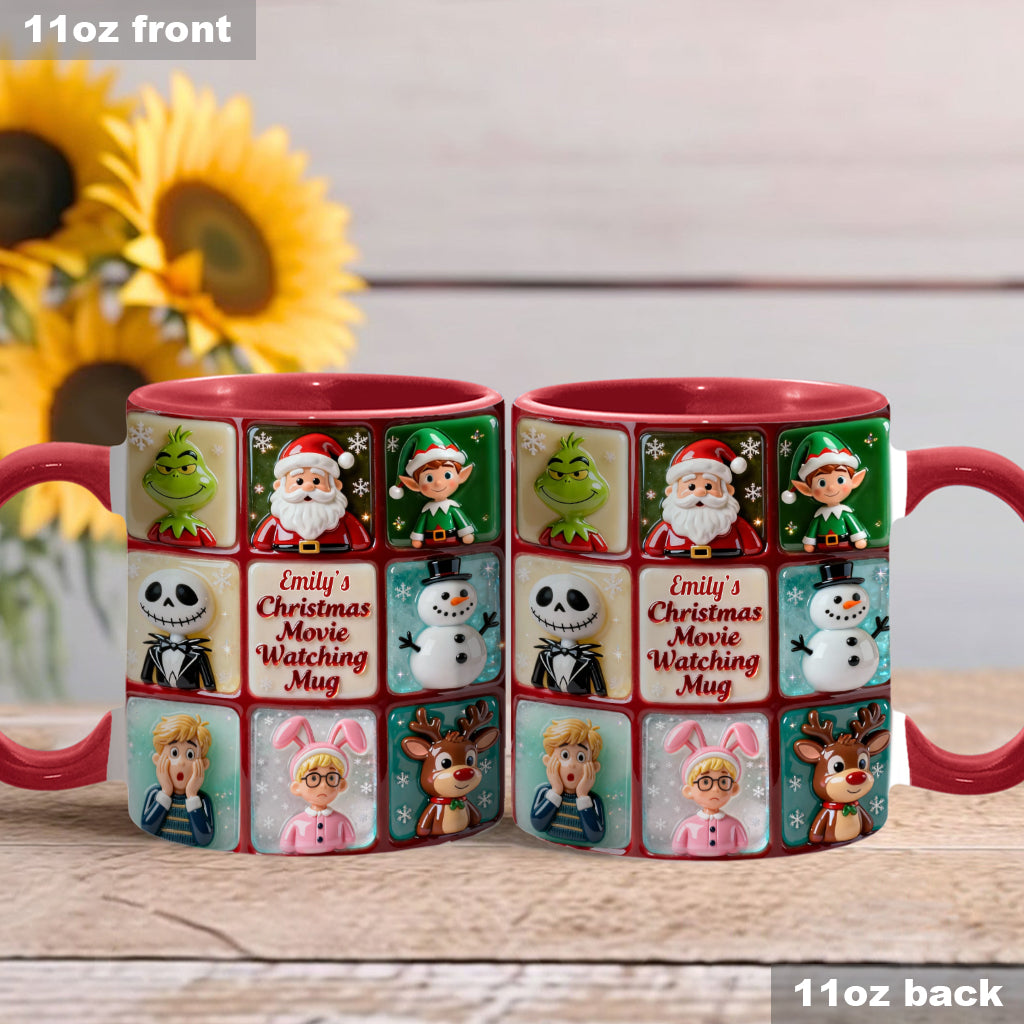 Mug personnalisé pour regarder des films de Noël