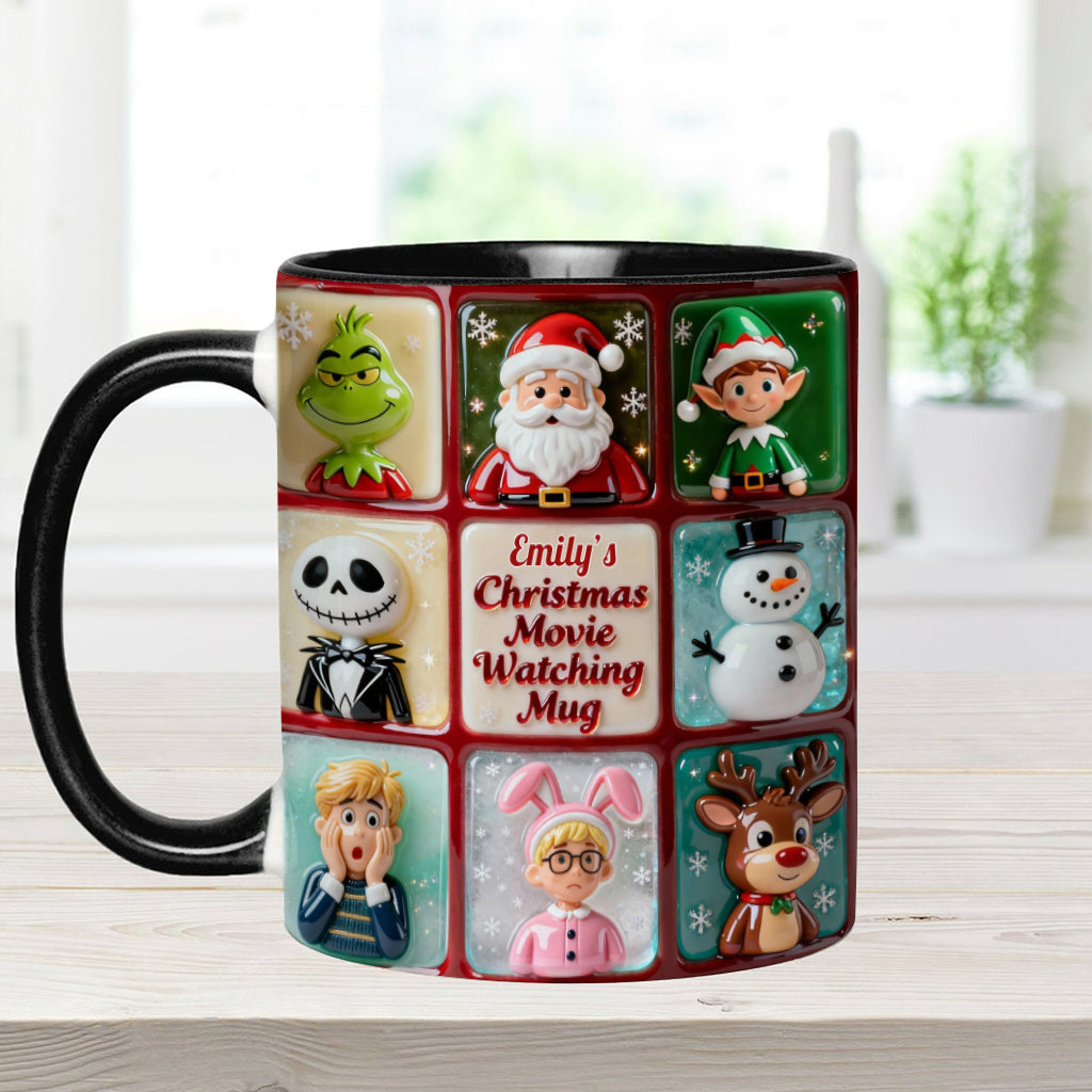 Mug personnalisé pour regarder des films de Noël