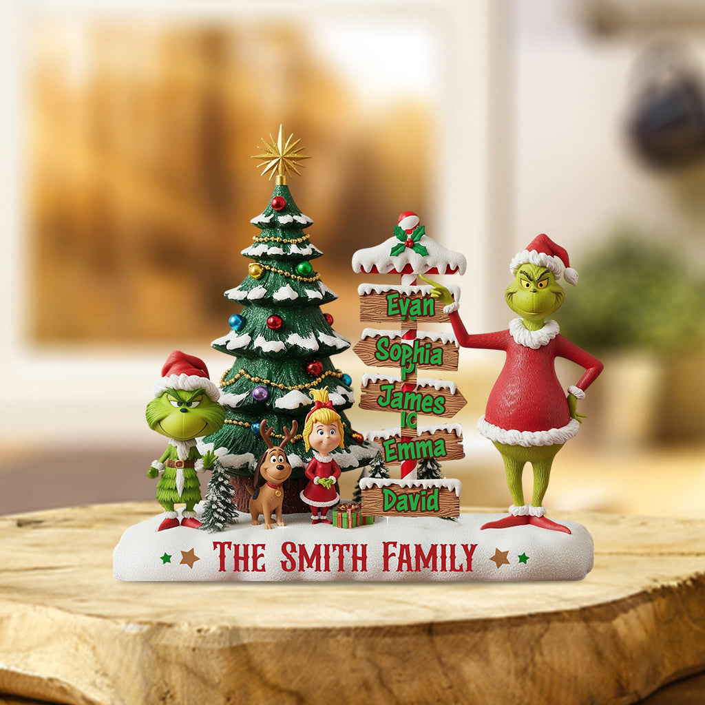 Happy Family - Personalized Stole Christmas Custom Shaped Acrylic Plaque